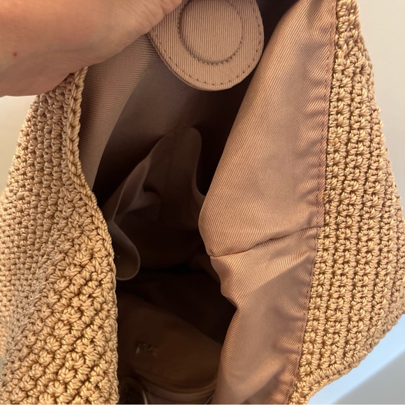 Sak Crochet Woven Shoulder Bag Brown/Beige, Medium New Without Tags - Picture 4 of 10